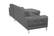 Divani Casa Forli Modern Grey Fabric Sectional Sofa w/Right Facing Chaise by VIG Furniture