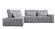 Divani Casa Chapel Modern Light Grey Fabric Sectional Sofa w/Ottoman by VIG Furniture