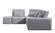 Divani Casa Chapel Modern Light Grey Fabric Sectional Sofa w/Ottoman by VIG Furniture