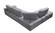 Divani Casa Chapel Modern Light Grey Fabric Sectional Sofa w/Ottoman by VIG Furniture