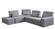 Divani Casa Chapel Modern Light Grey Fabric Sectional Sofa w/Ottoman by VIG Furniture