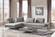 Divani Casa Baxter Modern Grey Fabric Sectional Sofa & Coffee Table Set by VIG Furniture