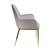 Modrest Blanton - Modern Grey Leatherette & Gold Accent Chair by VIG Furniture