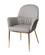 Modrest Blanton - Modern Grey Leatherette & Gold Accent Chair by VIG Furniture