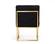 Modrest Garvin Glam Black & Gold Fabric Accent Chair by VIG Furniture