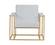 Modrest Larson Modern White Leatherette & Gold Accent Chair by VIG Furniture