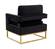 Modrest Edna - Modern Black Velvet & Gold Accent Chair by VIG Furniture