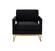Modrest Edna - Modern Black Velvet & Gold Accent Chair by VIG Furniture