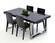 A&X Skyline - Modern Black Crocodile Lacquer Extendable Dining Table by VIG Furniture