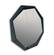 A&X Octagon - Modern Black Crocodile Lacquer Mirror by VIG Furniture