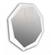 A&X Octagon Modern White Crocodile Lacquer Mirror by VIG Furniture
