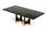 A&X Padua Modern Large Black Crocodile & Rosegold Dining Table by VIG Furniture
