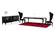 A&X Sovereign Transitional Black Crocodile Dining Table w/ Black Gloss Legs by VIG Furniture
