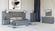 Modrest Buckley - Modern Grey & Black Stainless Steel Bed w/Nightstands by VIG Furniture