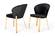 Modrest Nadia Modern Black Velvet & Rosegold Dining Chair (Set of 2) by VIG Furniture