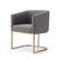 Modrest Yukon - Modern Dark Grey Fabric + Antique Brass Dining Chair by VIG Furniture