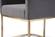 Modrest Yukon - Modern Dark Grey Fabric + Antique Brass Dining Chair by VIG Furniture
