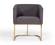 Modrest Yukon Modern Grey Fabric & Antique Brass Dining Chair by VIG Furniture