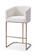 Modrest Yukon - Modern White Fabric & Brushed Bronze Bar Chair by VIG Furniture