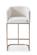 Modrest Yukon - Modern White Fabric & Brushed Bronze Bar Chair by VIG Furniture