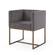Modrest Marty - Modern Dark Grey & Copper Antique Brass Dining Chair by VIG Furniture