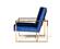 Modrest Samara Modern Blue & Gold Accent Chair by VIG Furniture