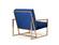 Modrest Samara Modern Blue & Gold Accent Chair by VIG Furniture