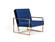 Modrest Samara Modern Blue & Gold Accent Chair by VIG Furniture