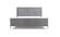 Modrest Charlene Modern Grey Elm & Stainless Steel Bed by VIG Furniture