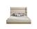 Modrest Aspen Modern Beige Bonded Leather & Gold Bed by VIG Furniture