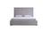 Modrest Splendor - Silver + Grey Linen Upholstered King Platform Bed by VIG Furniture