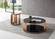 Modrest Bryce Modern Smoked Glass & Rosegold Round Coffee Table by VIG Furniture