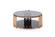 Modrest Bryce Modern Smoked Glass & Rosegold Round Coffee Table by VIG Furniture