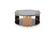 Modrest Bryce Modern Smoked Glass & Rosegold Round Coffee Table by VIG Furniture
