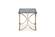 Modrest Reklaw Modern Smoked Glass & Rosegold End Table by VIG Furniture