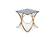 Modrest Reklaw Modern Smoked Glass & Rosegold End Table by VIG Furniture