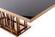 Modrest Marston Modern Black Glass & Rosegold Dining Table by VIG Furniture
