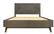 Modrest Daisy Mid-Century Dark Acacia Bed by VIG Furniture