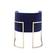 Modrest Betsy - Modern Navy Blue Velvet & Gold Kids Chair by VIG Furniture
