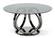 Modrest Enid - Modern Smoked Glass & Black Stainless Steel Round Dining Table by VIG Furniture