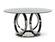 Modrest Enid - Modern Smoked Glass & Black Stainless Steel Round Dining Table by VIG Furniture