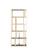 Modrest Tipton - Modern Grey Glass & Gold Bookshelfby VIG Furniture