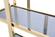 Modrest Tipton - Modern Grey Glass & Gold Bookshelfby VIG Furniture
