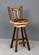 Sawtooth Hickory 30" Bar Stool Upholstered w/Back & Swivel by Viking Log Furniture