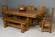 Barnwood Saddle Seat Dining Chair w/Arms by Viking Log Furniture