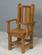 Barnwood Saddle Seat Dining Chair w/Arms by Viking Log Furniture