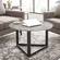 32 Inch Modern Metal Base Round Coffee Table - Dark Concrete by Walker Edison