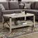 Rustic Wood Coffee Table - White Oak/Bronze by Walker Edison