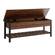 48 Inch Modern Farmhouse Storage Bench - Dark Walnut by Walker Edison