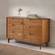 6 Drawer Mid Century Modern Wood Dresser - Caramel by Walker Edison